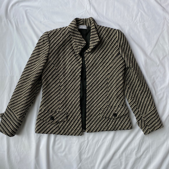 Mirella Cavorso black and white woven wool jacket, size 8 (?). - Picture 6 of 10